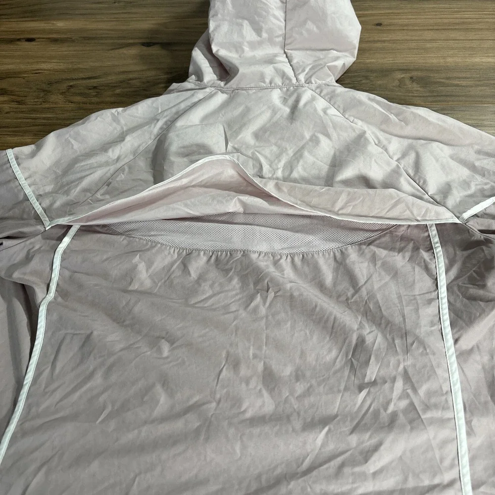 Nike Windbreaker Jacket Women's Full Zip Size Medium Pink‎